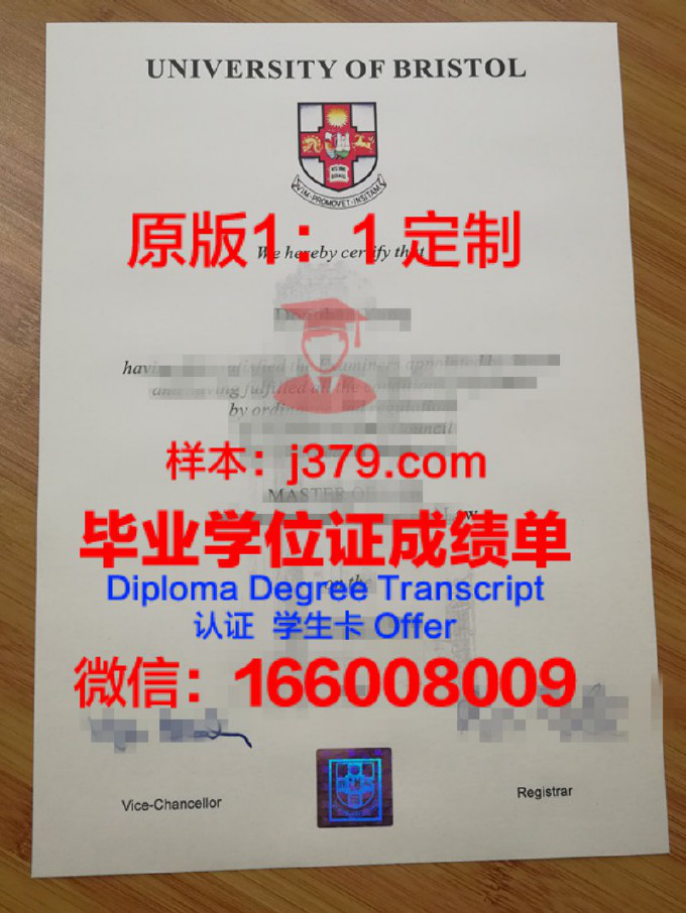 布里斯托大学毕业证样品University of Bristol Diploma