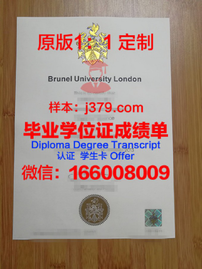 布鲁内尔大学毕业证认证成绩单Diploma