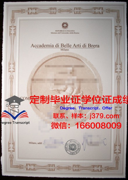 米兰布雷拉美术学院 diploma 毕业证