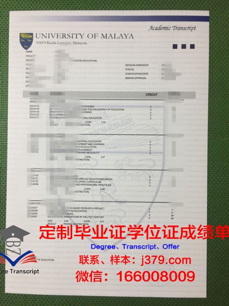 马来亚大学毕业证模板(马来亚大学毕业证模板图片)