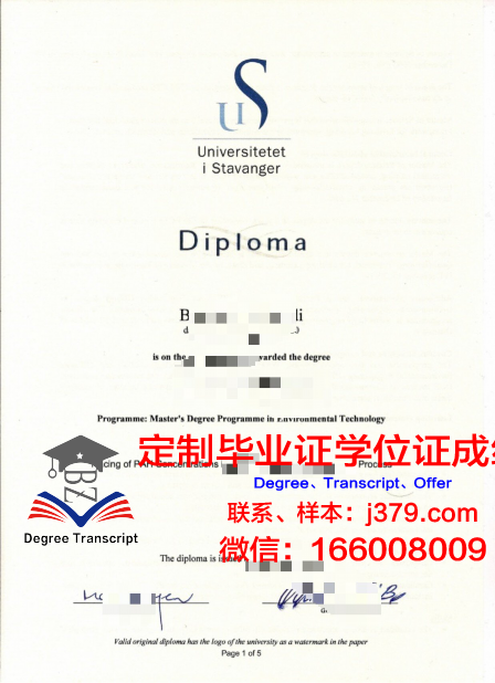 挪威科技大学 diploma 毕业证