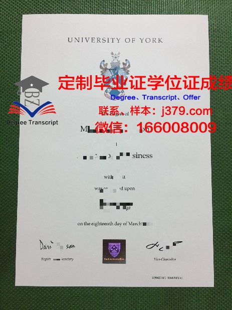 约克全球商务专门学校毕业证壳子(约克大学毕业证书)